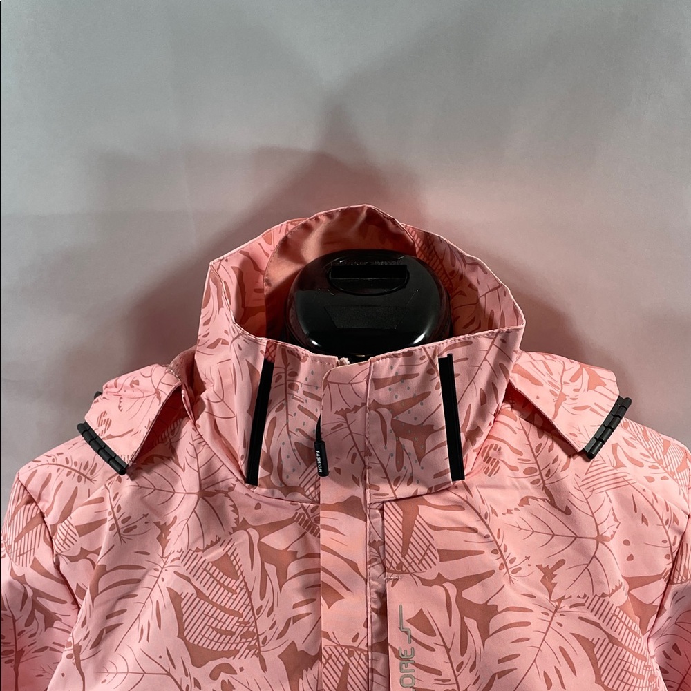Women's Pink Patterned Ski Jacket - image 4